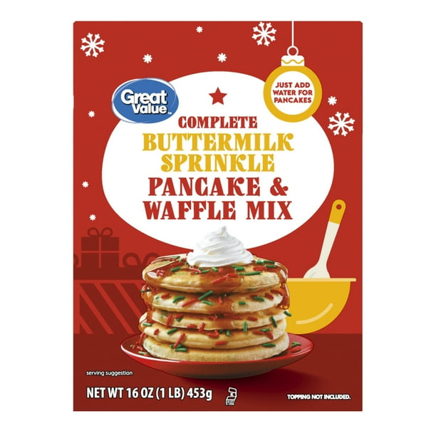 Great Value Complete Buttermilk Sprinkle Pancake and Waffle Mix, 16 oz