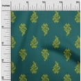 thumbnail image 1 of oneOone Cotton Silk Fabric Leaves & Floral Block Printed Craft Fabric BTY 42 Inch Wide, 1 of 4