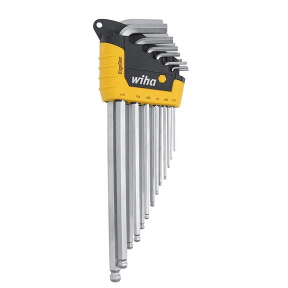 WIHA Tools 13 Piece ErgoStar Ball End Hex L-Key Set - Inch