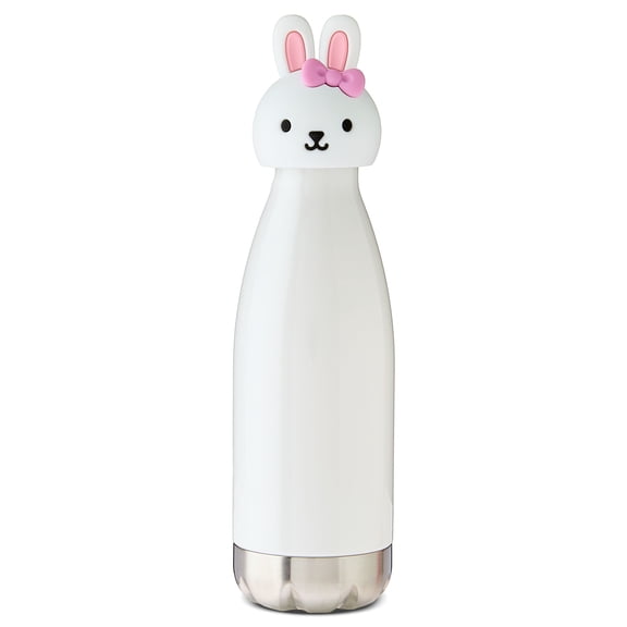 Plastic Bunny Sport Bottle, White, 18 fl oz, Easter by Way To Celebrate