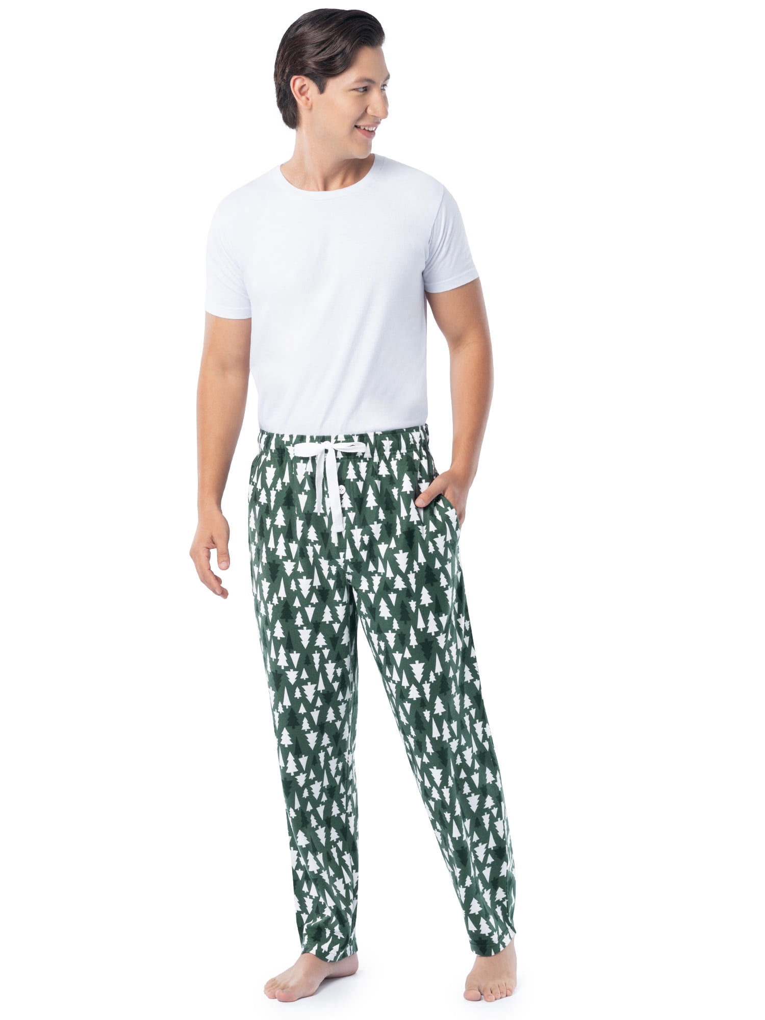 Fruit of the Loom Men's Matte Fleece Holiday Print Pajama Pants, Sizes S-5XL