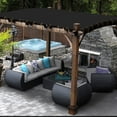 thumbnail image 3 of Covers & All Toile d'Ombrage Universelle de Remplacement pour Pergola à Auvent 12 Oz - Housse de Pergola 100 % Imperméable et Résistante aux Intempéries pour Patio, Véranda, Terrasse, Balcon avec Oeillets (10 Pieds H x 9 Pieds L, Noir), 3 of 7