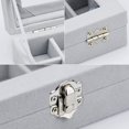 thumbnail image 4 of Joyero con 24 compartimentos, cofre para joyas, expositor con tapa de cristal transparente para anillos, relojes, collares, pendientes, idea de regalo, 4 of 5