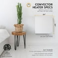 thumbnail image 4 of EconoHome Wall Mount Space Heater Panel - with Thermostat and Heat Guard Cover - 400W Convection Heater - for 120 Sq Ft Room - 120V Electric Heater - Updated Model, 4 of 8