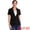 Black, variant on Women's Short Sleeve Blazer Button Office Suit Jacket M Beige White