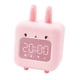 thumbnail image 1 of Reloj despertador con forma de conejito, herramientas para mesa de despertador, relojes de escritorio, luz nocturna, alarma musical Rosado, 1 of 9