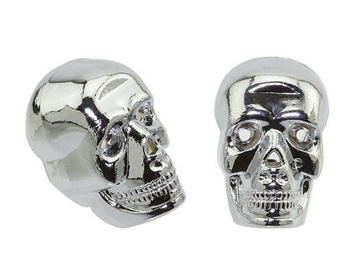 Custom Bicycle Grips Dots Black//Chrome Skull End Bikes