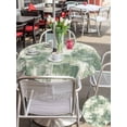 thumbnail image 4 of Outdoor Tablecloth with Umbrella Hole and Zipper, Sage Green Ombre Round Table Cloth 54 Inch Waterproof Tablecloth, Gradient Abstract Art Vintage Grey Picnic Table Cover for Patio Camping, 4 of 7