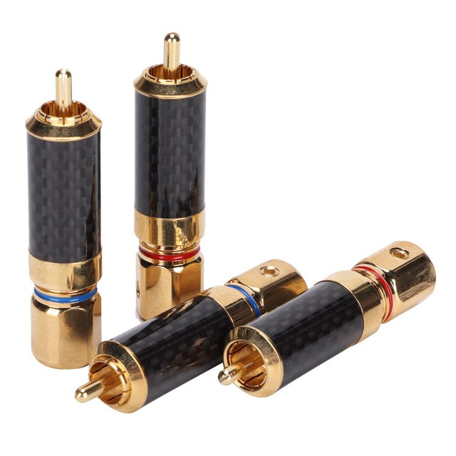 Enchufe De Loto De Audio, Conector De Enchufe RCA A Cables RCA De Bricolaje Para Interiores Para Dispositivos De Audio YLSHRF Audio Connectors