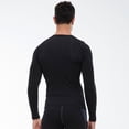 thumbnail image 4 of Camiseta deportiva de secado rápido para hombre, de manga larga, elástica, ajustada, para correr, entrenamiento, transpirable, que absorbe el sudor, 01510, 4 of 6