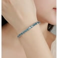 thumbnail image 5 of 4MM Moissanite Bracelets for Women Men Unisex Royal Blue D Color VVS1 Clarity Men Tennis Bracelet 925 Sterling Silver Diamond Tennis Bracelet Chain Jewelry 16-23CM ﻿, 5 of 9
