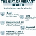 thumbnail image 3 of 2 PACK Gummies para cabello, piel y uñas - Apoya un cabello saludable - Vitaminas de biotina veganas para mujeres y hombres, 3 of 3