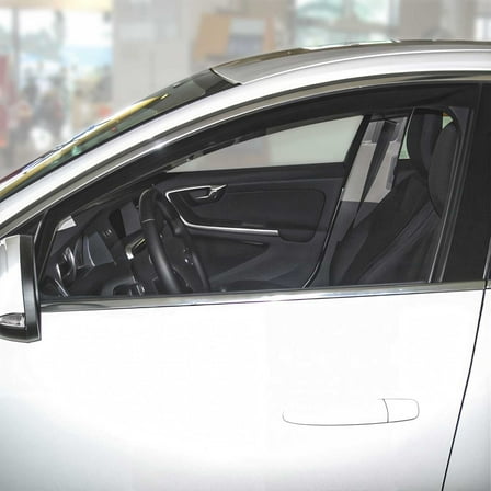 Window Visor Vent Rain Guard Deflector for Volvo S60 V60 2011-2018 Smoke 2 Pcs