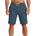 thumbnail image 3 of LONKITO Mens Casual Shorts with Pockets Classic Slim Fit Summer Shorts Elastic Waist Drawstring, 3 of 7