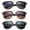 3 Pack Purple, Smoke & Brown, variant on 3 Pack Two Tone Round Aviator Metal Frame Dual Bridge Fashion Sunglasses for Women for Men, Smoke , Dark Brown & Brown