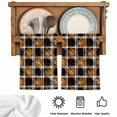 thumbnail image 5 of Burnt Orange Geometric Kitchen Towels Set of 2, Black White Boho Absorbent Dish Towels for Kitchen, Microfiber Hand Towel, Quick Drying Tea Towel for Cleaning Decorative Dishcloths, 5 of 7