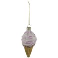 thumbnail image 4 of Northlight 4" Vanilla Ice Cream Cone Glass Christmas Ornament, 4 of 7