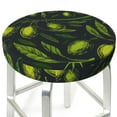 thumbnail image 3 of Bingfone13 Inch Padded Round Bar Stool Cover Cushion With Elastic Fabric Round Chair Seat - Green Branch Olive, 3 of 7
