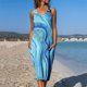 thumbnail image 2 of Vestido a media pierna sin mangas con estampado floral suelto casual de cuello redondo de verano para mujer Fridja  hj192, 2 of 7