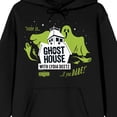 thumbnail image 2 of Beetlejuice Beetlejuice Ghost House Adult Black Long Sleeve Hooded Sweatshirt-XS, 2 of 7
