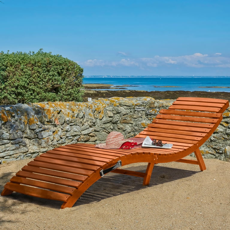 Homall Outdoor Foldable Acacia Wood Chaise Lounge, Weather Homall Outdoor Foldable Acacia Wood Chaise Lounge, Weather