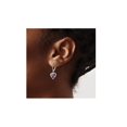 thumbnail image 4 of Gem & Harmony 2/5 Carat (Ctw) Amethyst Heart Earrings in Sterling Silver for Women, 4 of 6