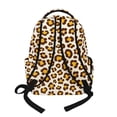 thumbnail image 3 of Xixirimido Brown Cheetah Leopard Print 17" Large Capacity Backpack for Kids Elementary Bookbag Middle High School Bag for Boys & Girls Multi Pockets Rucksack, 3 of 8