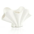 thumbnail image 2 of Coastal Tranquility - Handcrafted White Shell Porcelain Vase - A Modern Statement Piece for Living Rooms or Entryways by John Richard, 2 of 6