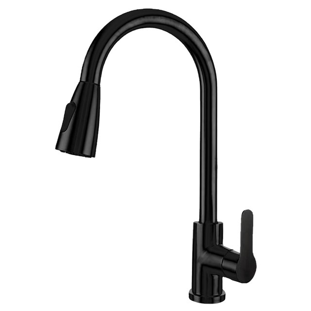 Hugtrwg Grifo Monomando Acero Inoxidable Grifo Antioxidante para El La El Baño (negro)