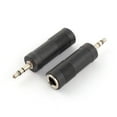 thumbnail image 2 of 3.5mm Stereo Male to 6.35mm Female Jack Headphone Microphone Adapter Black 10pcs, 2 of 2