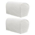 thumbnail image 1 of 1 par de fundas de tela para reposabrazos, antideslizantes, para sofá, sillón blanco, 1 of 8