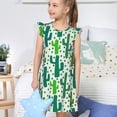 thumbnail image 4 of Fotbe Cactus 1 Vestido de Dormir para Niñas de 3 a 10 Años, Mangas Cortas, Estilo Princesa, Pijama Camisón con Mangas Voladas-X-Large, 4 of 6