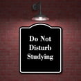 thumbnail image 2 of Do Not Disturb Studying BLACK Aluminum Composite Sign 15''x18'', 2 of 9