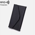 thumbnail image 2 of Bolsa de certificado de boleto multifunción RFID para carpeta de pasaporte de viaje al extranjero para hombres y mujeres (negro), 2 of 5