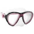 thumbnail image 1 of Visor Máscara Adulto CRESSI  Quantum Transparente/Rosa Dos Lentes Transparentes Bajo Volumen Antiempañante, 1 of 6