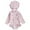 Pink, variant on WUANDIXFA Girls' Swimwear Baby Girl Swimsuit Long Sleeve with Hat Set Zipper Swimsuit Multicolour,0-3 Months