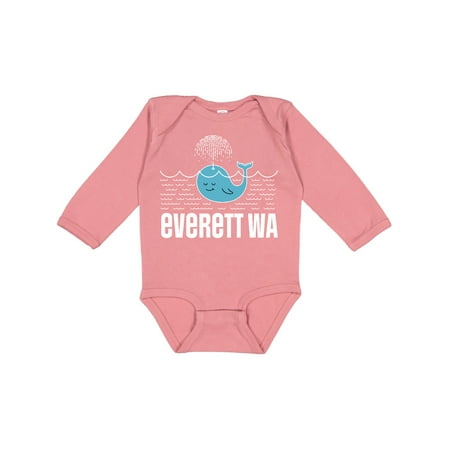 

Inktastic Everett Washington Whale Watching Boys or Girls Long Sleeve Baby Bodysuit