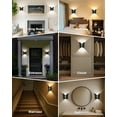 thumbnail image 2 of Wall Lamp，2 Pack Rechargeable Motion Sensor Night Light Wireless Wall Sconces Magnetic Closet Lights Stair Light Indoor Up and Down Wall Lamp for Bedroom Hallway, 2 of 9