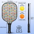 thumbnail image 4 of Pickleball Paddles Set,Pioneer Flower Floral Print Pattern Fiberglass Surface Pickleball Racket Set with 2 Indoor Outdoor Pickleball Balls and Pickleball Bag,Pickle-ball Equipment, 4 of 6