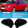 thumbnail image 2 of Cubierta de espejo de ala de puerta para Seat Ibiza 6J 2008-2017 y Seat León Exeo 2008-2013, negro brillante, 2 of 7