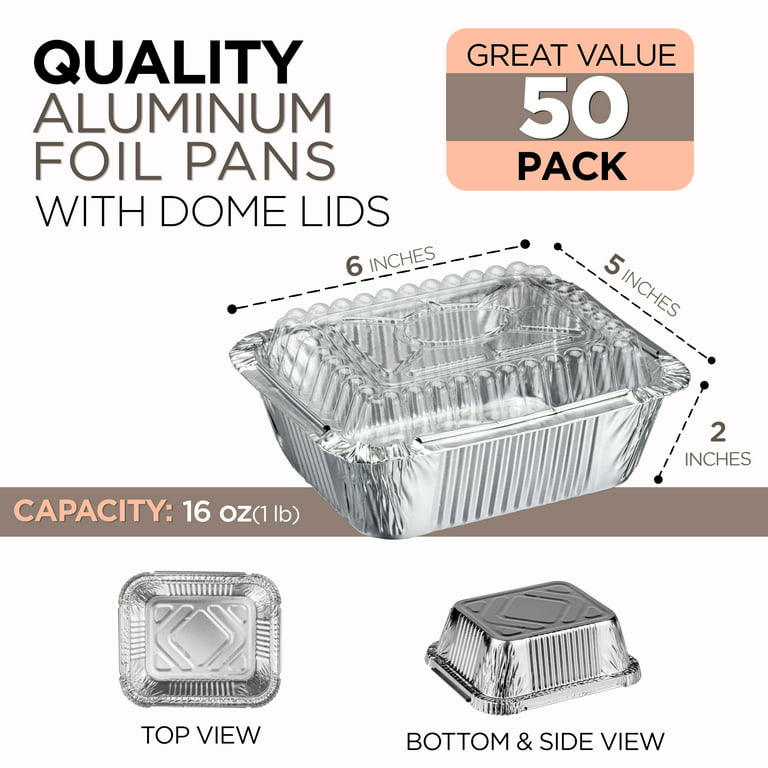 1½ lb. Colored Foil Carryout Pan w/ Plastic Lid - #7650P