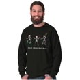 thumbnail image 4 of Christmas Skeletons Holiday Spirit Long Sleeve TShirt Men Women Brisco Brands S, 4 of 6