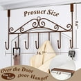 thumbnail image 6 of NOGIS Over The Door Hook,Over Door Coat Rack ,Over Door Towel Rack,Door Hooks,Door Hanger Hook of Bathroom,Clothes ,Belt, Hat,Behind Back of Bathroom, Towel Hanger 7 Hooks ,Bronze, 6 of 7