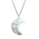 thumbnail image 3 of Xihbxyly Collar con Candado de Larga Duración, Joyería con Piedras Preciosas Curativas de Amatista y Opalita, Elegante Diseño de Colgante En Forma de Media Luna, Alivio Del Estrés y Equilibrio Emocio, 3 of 6