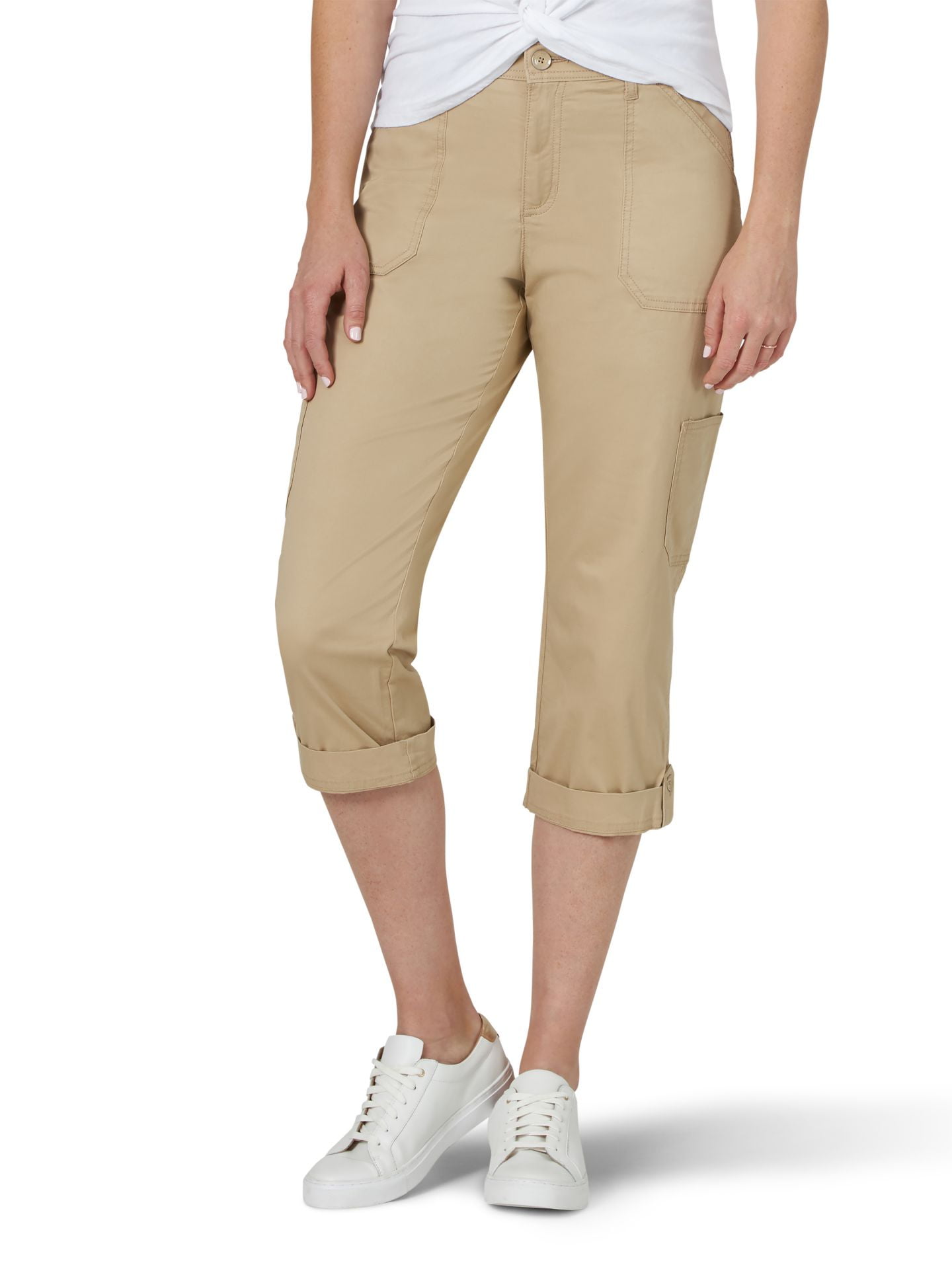 lee relaxed fit mid rise cargo capris