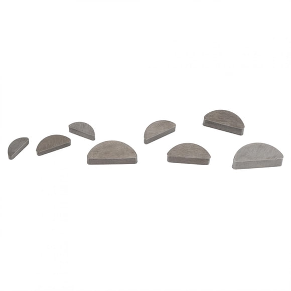 LAFGUR Woodruff Key Kit,80Pcs Stainless Steel Semicircular Woodruff Key Kit Assortment Various Sizes with Storage Box,Stainless Steel Woodruff Key