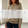 thumbnail image 3 of MaFYtyTPR Women's Cable Knit Sweater Crew Neck Long Sleeve Pullover Sweaters Solid Winter Warm Casual Loose Fit Top, 3 of 6