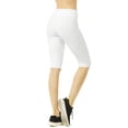 thumbnail image 3 of Sofra Women & Plus Wide Wastband Active Stretch Workout 21" Cotton Biker Shorts (S-3XL), 3 of 4