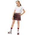 thumbnail image 6 of BULLPIANO Girls Plaid Pleated Tennis Skirt with Shorts Pockets Girls Uniform Skirts High Waist Sports Skorts 5-12 Years, 6 of 6