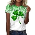 thumbnail image 1 of FAIWAD T-Shirts pour Femmes Grande Taille T-Shirt Vert de la Saint-Patrick Décontracté Col Rond Hauts Graphiques Trèfle, 1 of 3
